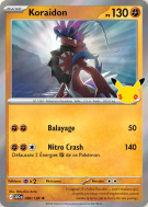 Carte Pokémon Koraidon 086/128 Rare 30ᵉ Anniversaire