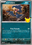 Carte Pokémon Cornèbre 093/128 Commune 30ᵉ Anniversaire
