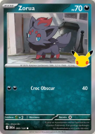 Carte Pokémon Zorua 095/128 Commune 30ᵉ Anniversaire