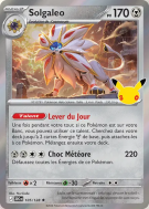 Carte Pokémon Solgaleo 105/128 Rare 30ᵉ Anniversaire