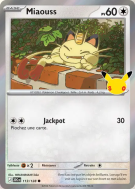 Carte Pokémon Miaouss 113/128 Commune 30ᵉ Anniversaire