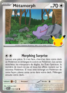 Carte Pokémon Métamorph 115/128 Commune 30ᵉ Anniversaire