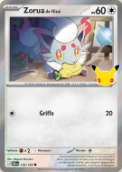 Carte Pokémon Zorua de Hisui 122/128 Commune 30ᵉ Anniversaire