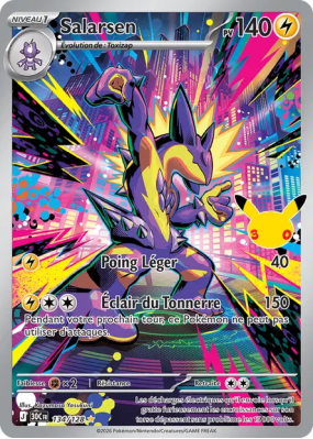Carte Pokémon Salarsen 134/128 Illustration Rare 30ᵉ Anniversaire