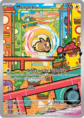 Carte Pokémon Morpeko 135/128 Illustration Rare 30ᵉ Anniversaire