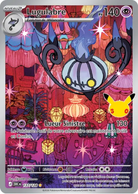 Carte Pokémon Lugulabre 137/128 Illustration Rare 30ᵉ Anniversaire