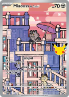 Carte Pokémon Miaouss de Galar 141/128 Illustration Rare 30ᵉ Anniversaire