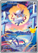 Carte Pokémon Zorua de Hisui 145/128 Illustration Rare 30ᵉ Anniversaire