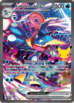Carte Pokémon Amphinobi ex 148/128 Illustration Spéciale Rare 30ᵉ Anniversaire