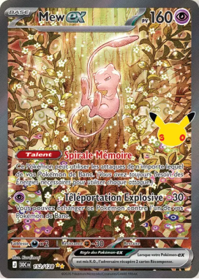 Carte Pokémon Mew ex 152/128 Illustration Spéciale Rare 30ᵉ Anniversaire