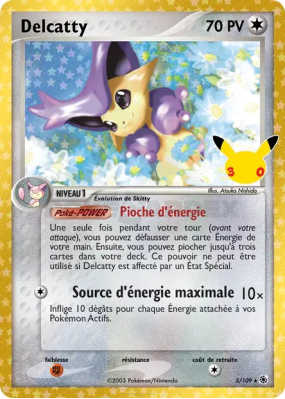Carte Pokémon Delcatty 5/109 Secrète 30ᵉ Anniversaire
