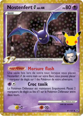 Carte Pokémon Nostenfer G 47/127 Secrète 30ᵉ Anniversaire