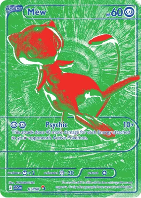 Carte Pokémon Mew G/RGB RGB 30ᵉ Anniversaire