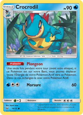 Carte Pokémon Crocrodil 19/73 Commune Légendes Brillantes