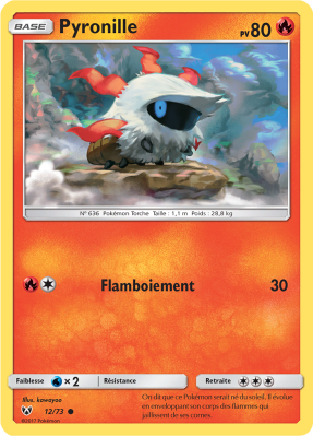 Carte Pokémon Pyronille 12/73 Commune Légendes Brillantes