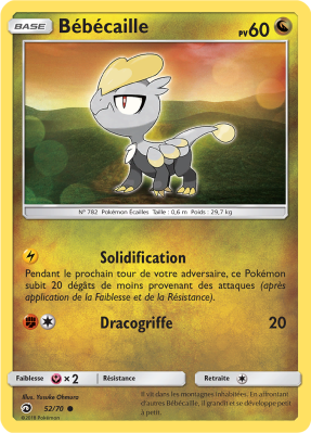 Carte Pokémon Bébécaille 52/70 Commune Majesté des Dragons