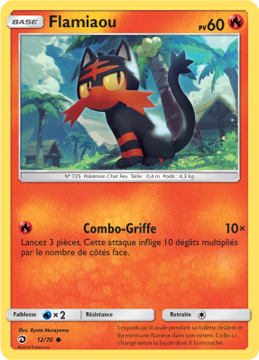 Carte Pokémon Flamiaou 12/70 Commune Majesté des Dragons