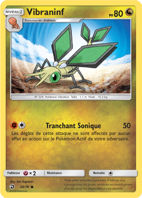 Carte Pokémon Vibraninf 38/70 Commune Majesté des Dragons
