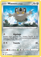 Carte Pokémon Miaouss de Galar 127/202 Commune Épée et Bouclier (JCC)