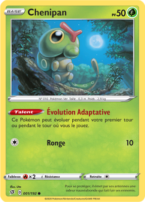 Carte Pokémon Chenipan 001/192 Commune Clash des Rebelles
