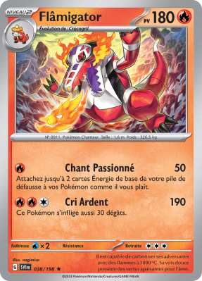 Carte Pokémon Flâmigator 038/198 Holographique Écarlate et Violet (JCC)