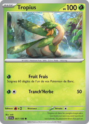 Carte Pokémon Tropius 007/198 Commune Écarlate et Violet (JCC)