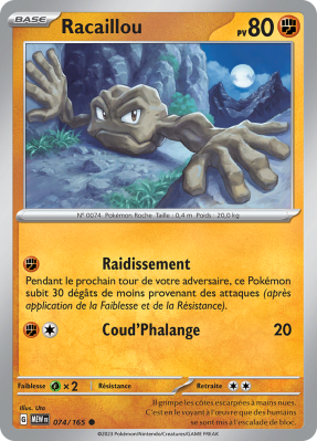 Carte Pokémon Racaillou 074/165 Commune 151