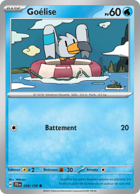 Carte Pokémon Goélise 038/159 Commune Aventures Ensemble
