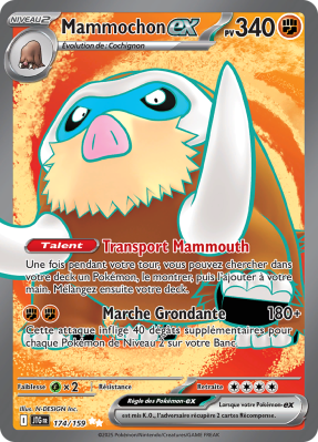 Carte Pokémon Mammochon-ex 174/159 Ultra Rare Aventures Ensemble