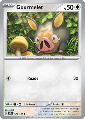 Carte Pokémon Gourmelet 126/142 Commune Couronne Stellaire