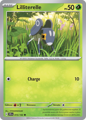 Carte Pokémon Lilliterelle 015/142 Commune Couronne Stellaire