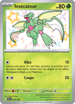 Carte Pokémon Insécateur 095/091 Shiny Destinées de Paldea