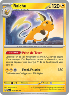 Carte Pokémon Raichu 019/091 Holographique Destinées de Paldea