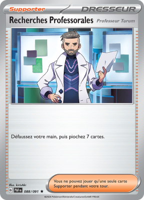 Carte Pokémon Recherches Professorales 088/091 Holographique Destinées de Paldea
