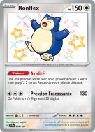 Carte Pokémon Ronflex 202/091 Shiny Destinées de Paldea