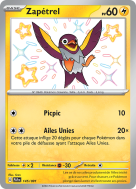 Carte Pokémon Zapétrel 145/091 Shiny Destinées de Paldea