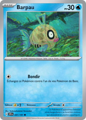 Carte Pokémon Barpau 041/191 Commune Étincelles Déferlantes