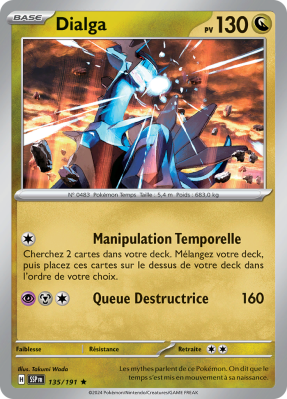 Carte Pokémon Dialga 135/191 Holographique Étincelles Déferlantes
