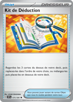 Carte Pokémon Kit de Déduction 171/191 Peu commune Étincelles Déferlantes