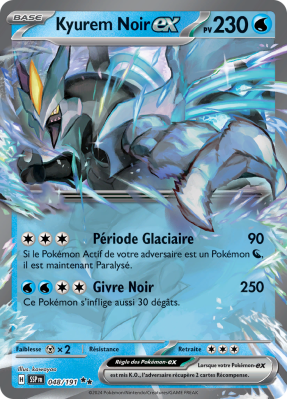Carte Pokémon Kyurem Noir-ex 048/191 Double rare Étincelles Déferlantes