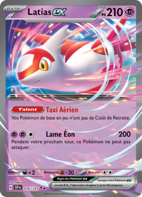 Carte Pokémon Latias-ex 076/191 Double rare Étincelles Déferlantes