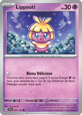 Carte Pokémon Lippouti 075/191 Commune Étincelles Déferlantes