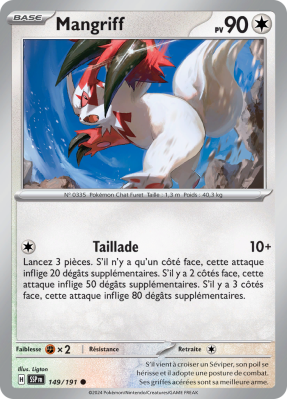 Carte Pokémon Mangriff 149/191 Commune Étincelles Déferlantes