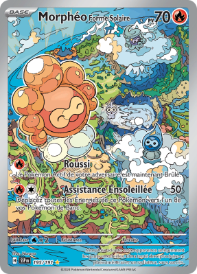 Carte Pokémon Morphéo Forme Solaire 195/191 AR Étincelles Déferlantes