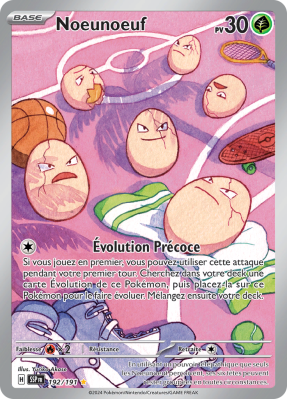 Carte Pokémon Noeunoeuf 192/191 AR Étincelles Déferlantes