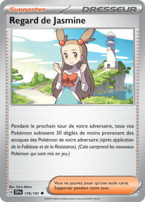 Carte Pokémon Regard de Jasmine 178/191 Peu commune Étincelles Déferlantes