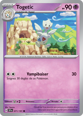 Carte Pokémon Togetic 071/191 Commune Étincelles Déferlantes