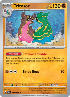Carte Pokémon Tritosor 107/191 Holographique Étincelles Déferlantes