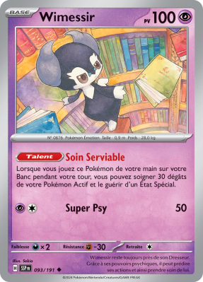 Carte Pokémon Wimessir 093/191 Peu commune Étincelles Déferlantes