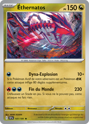 Carte Pokémon Éthernatos 141/191 Holographique Étincelles Déferlantes